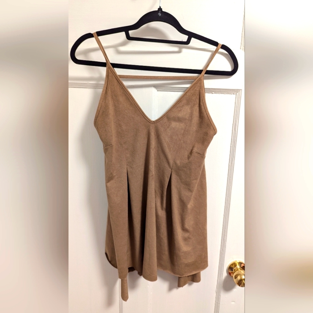 acemi faux suede top